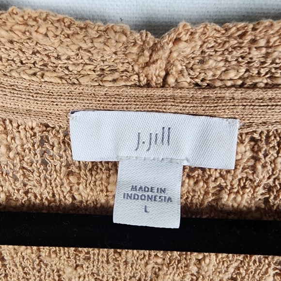 J Jill Dimensional Elbow Sleeve Short Sleeve Knit Sweater Size Large - Picture 4 of 7